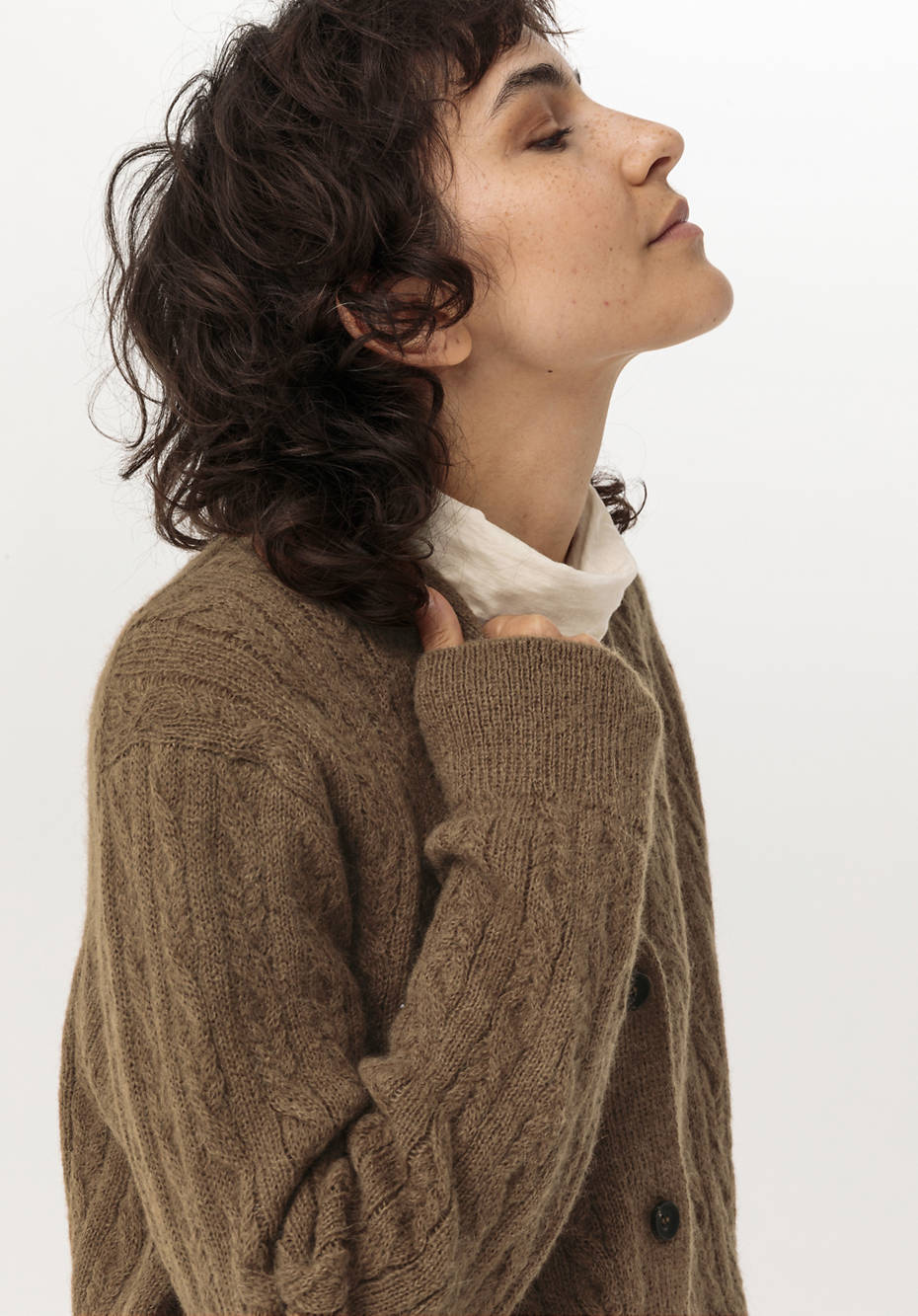 Strickjacke aus reinem Baby-Alpaka