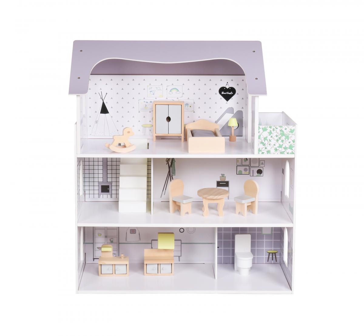 Coemo Puppenhaus Anna Villa möbliert 3 Etagen