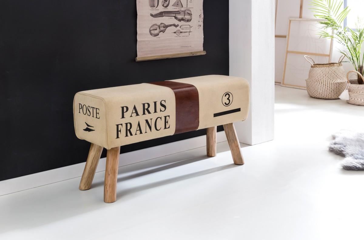 Wohnling Design Turnbock Sitzbank CANVAS Braun