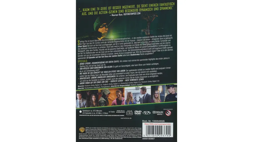 Arrow - Staffel 2  [5 DVDs]