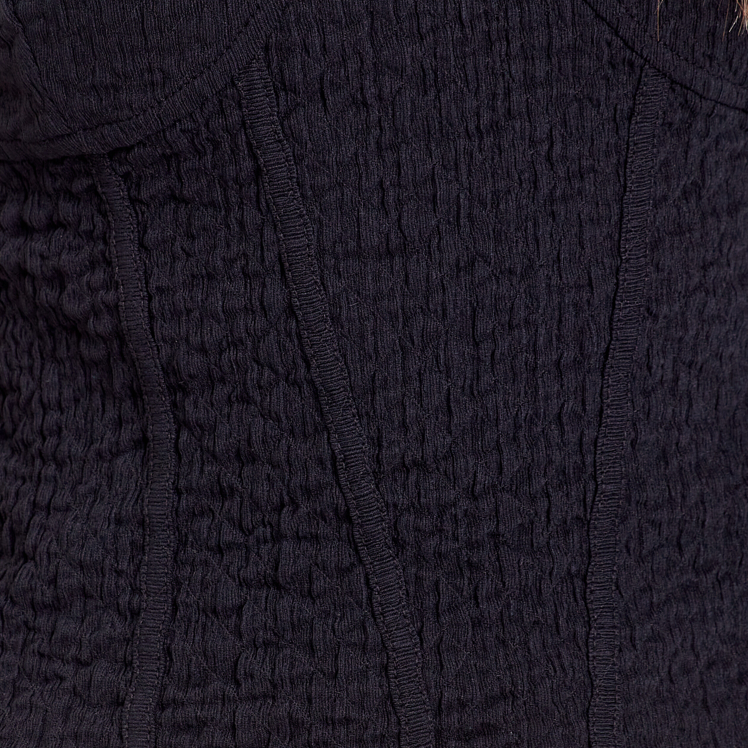 Débardeur bustier gauffré noir femme | Cache Cache