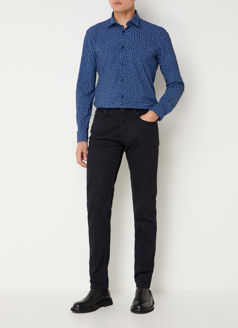 Dopasowana dzianinowa koszulka HUGO BOSS P-Roan z nadrukiem paisley.