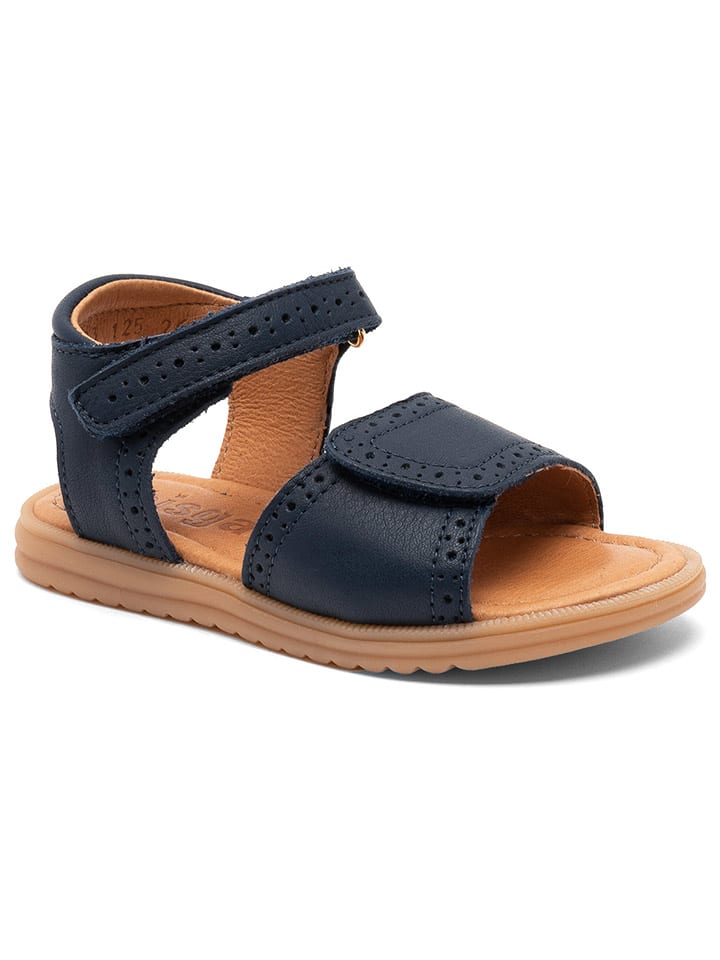 bisgaard Leder-Sandalen in Dunkelblau günstig kaufen