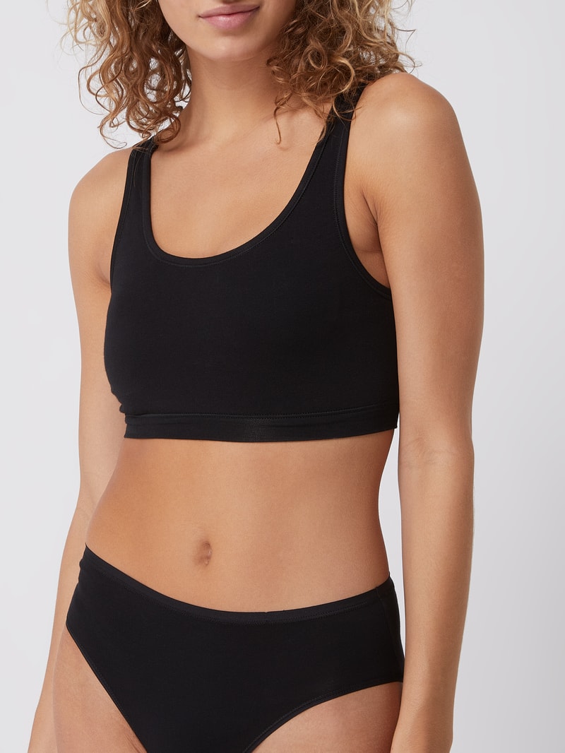 Bustier mit Stretch-Anteil im 2er-Pack in schwarz