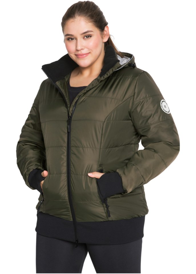 Outdoor-Steppjacke mit bedrucktem Futter