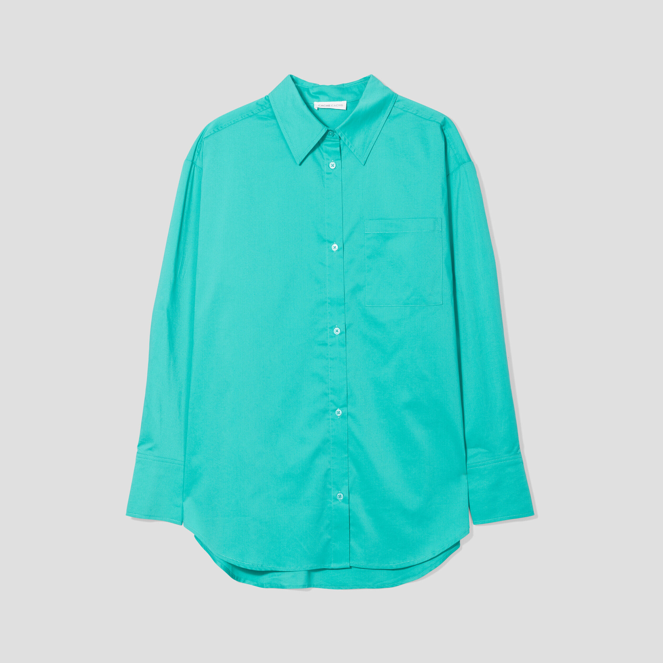 Chemise manches longues vert menthe femme | Cache Cache
