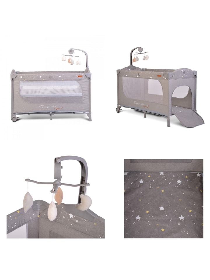 Cangaroo Reisebett Once upon a time in grau günstig kaufen 60x120 cm