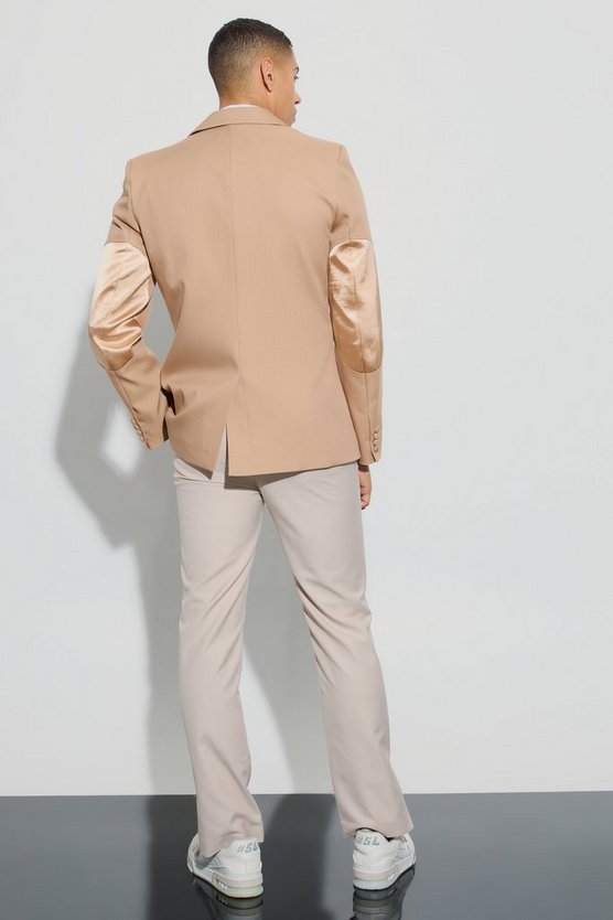 Strukturierter Slim-Fit Blazer mit Aufnähern