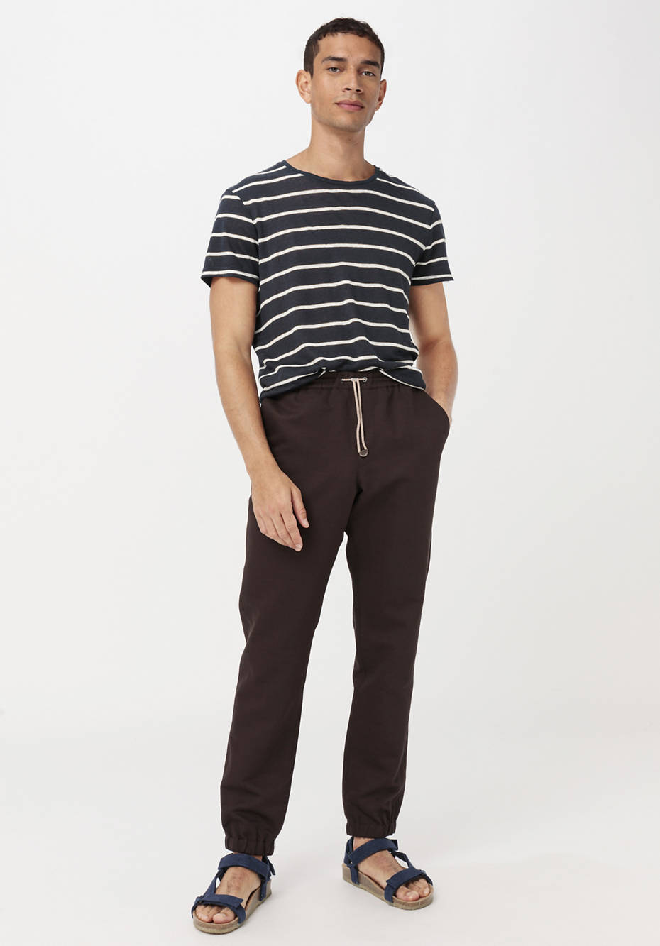 Sommerhose aus Bio-Baumwolle mit Leinen