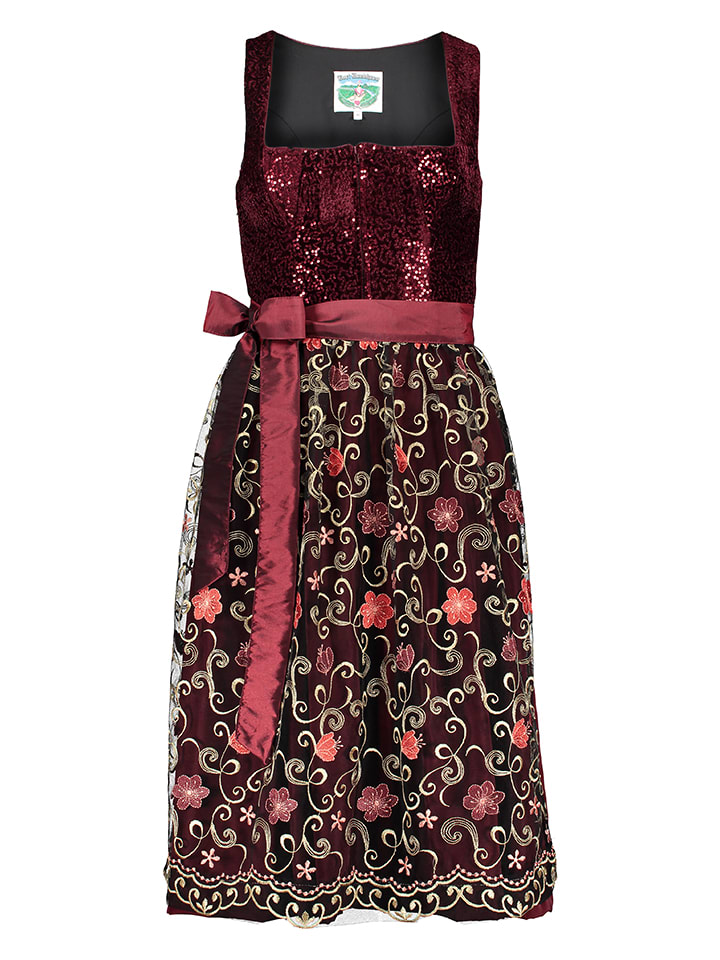 Turi Landhaus Dirndl in Bordeaux günstig kaufen