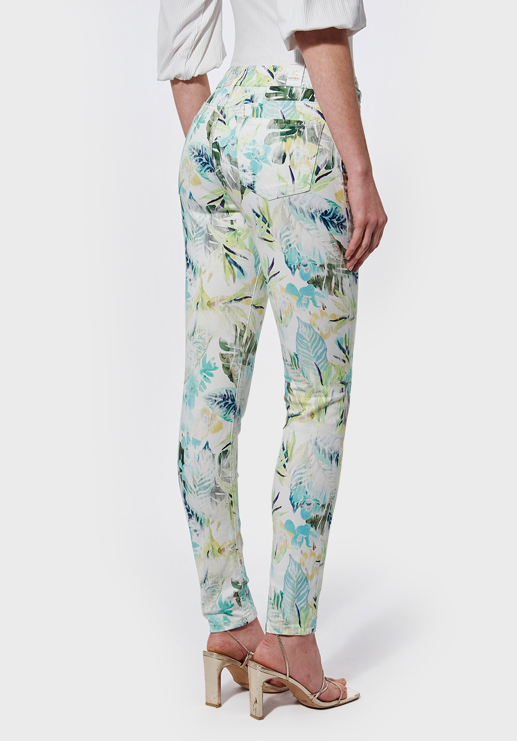 LAMI  Jean slim Femme imprimé tropical