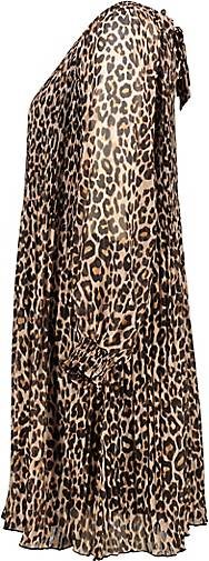 Princess Goes Hollywood Damen Plissee Kleid mit Leoprint