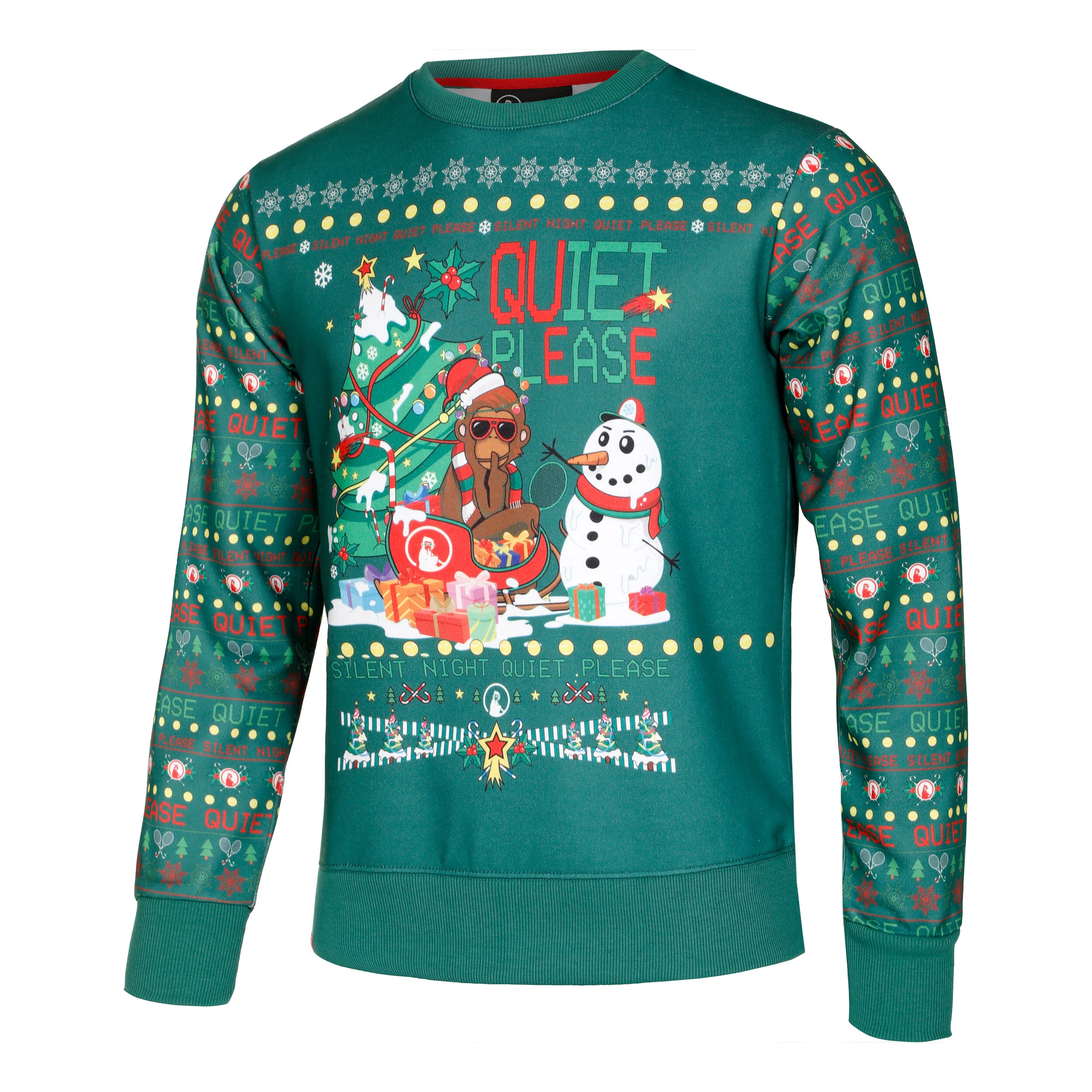 Ugly Christmas Sweatshirt Herren - Grün, Mehrfarbig
