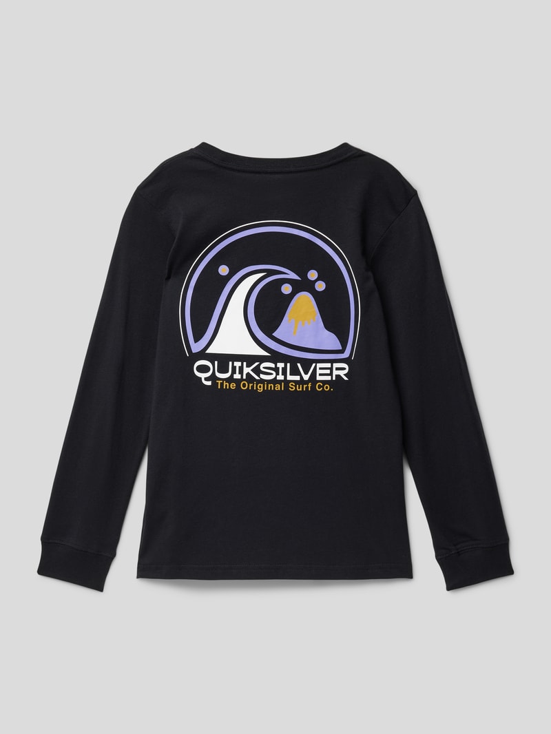Sweatshirt mit Rundhalsausschnitt Modell 'CLEAN CIRCLE' in schwarz