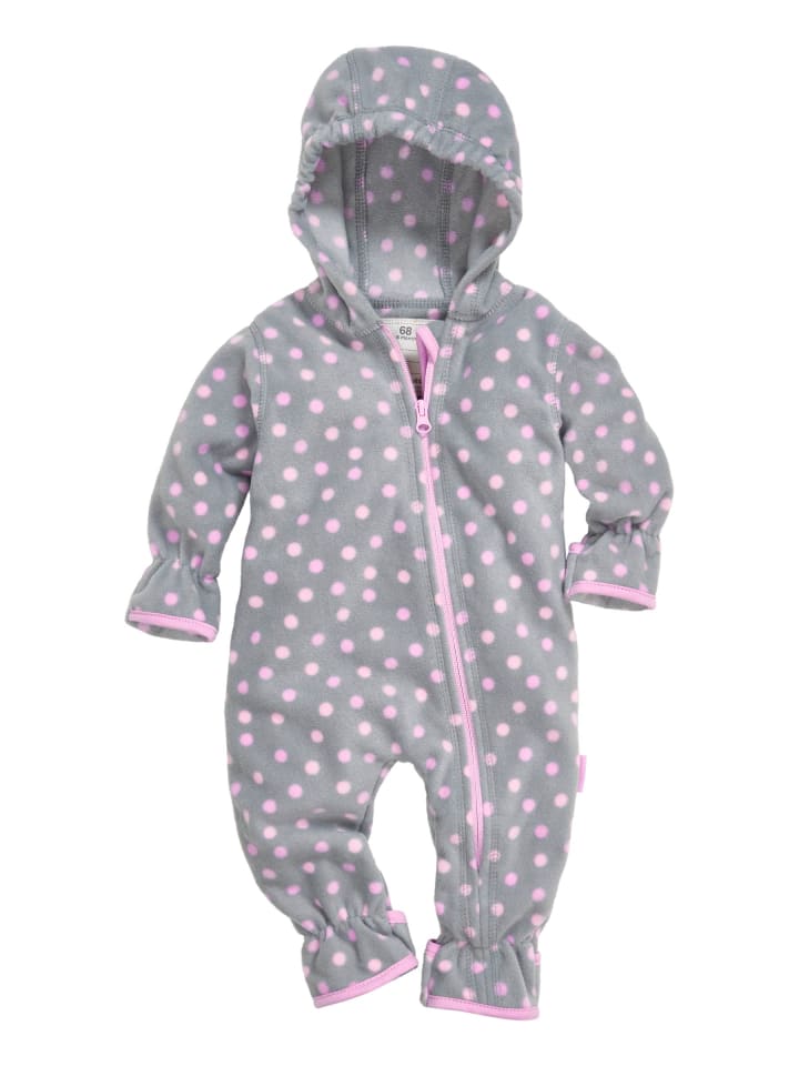Playshoes Fleece-Overall Punkte in Grau günstig kaufen