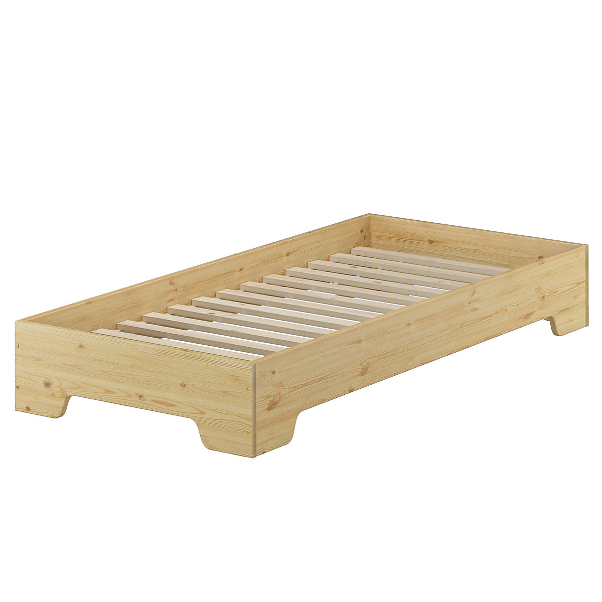 Jugendbett 90x200 Kiefer massiv mit Rollrost und Matratze