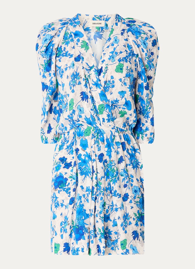 Zadig&Voltaire Ruz crepe mini tunic dress with floral print