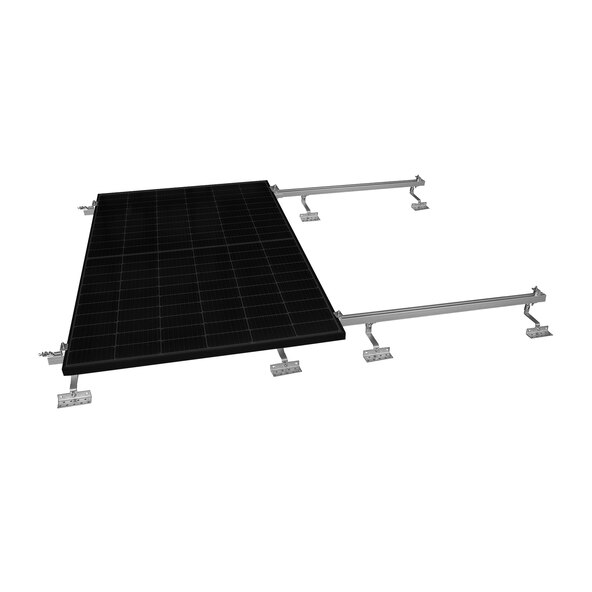 Bifaziales Balkonkraftwerk 900W / 800W inkl. Wandhalterung für Ziegeldächer