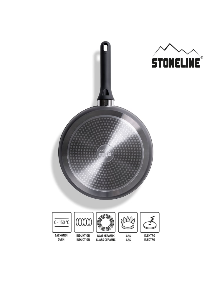 Stoneline Schmorpfanne 28cm mit Deckel in Schwarz günstig kaufen onesize
