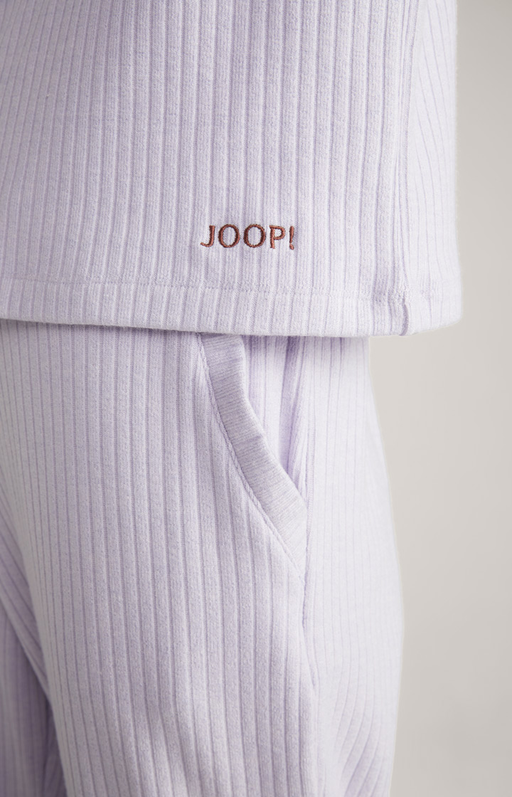 Loungewear Ripp-Longsleeve in Lavender