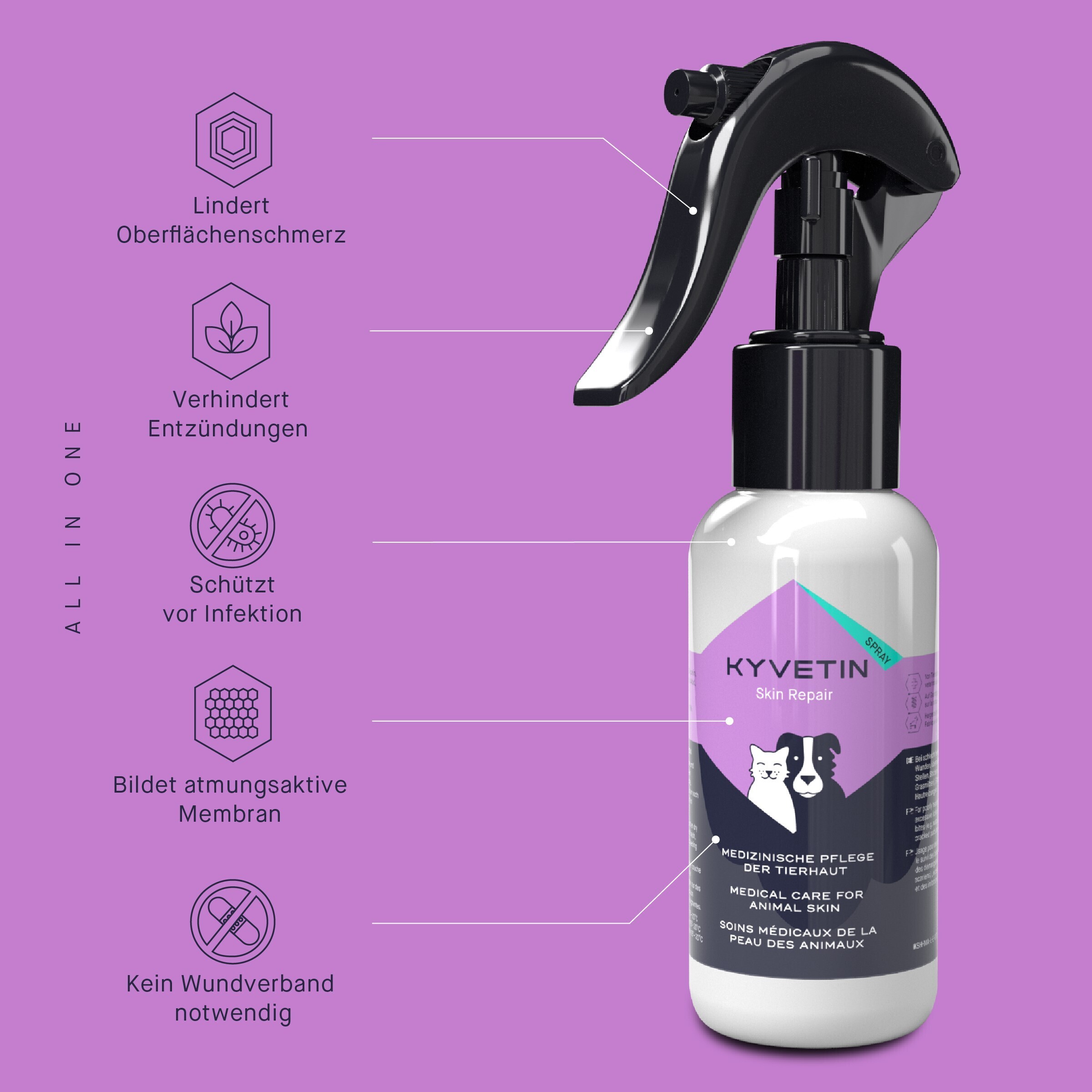 KYVETIN Fellpflege KYVETIN Spray Skin Repair für Hunde und Katzen