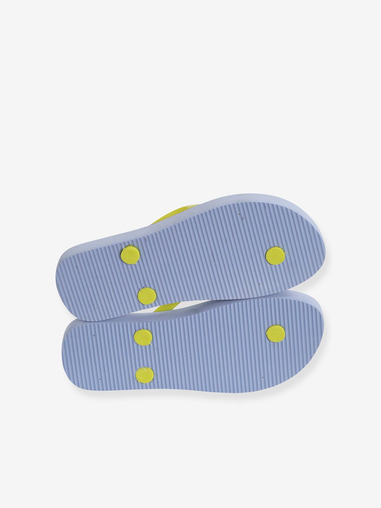 Tongs imprimées garçon bleu imprimé dino