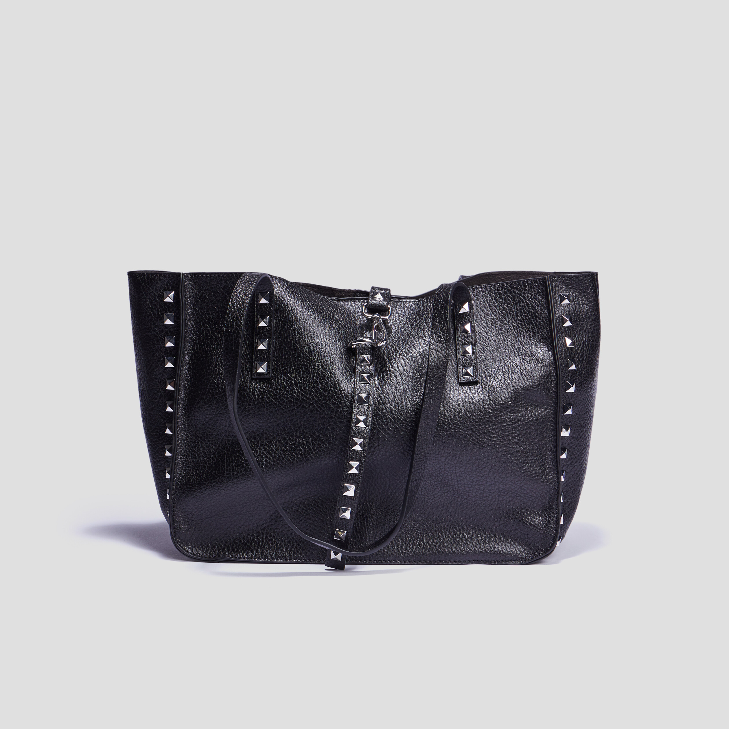 Sac cabas avec clous noir femme | La Halle