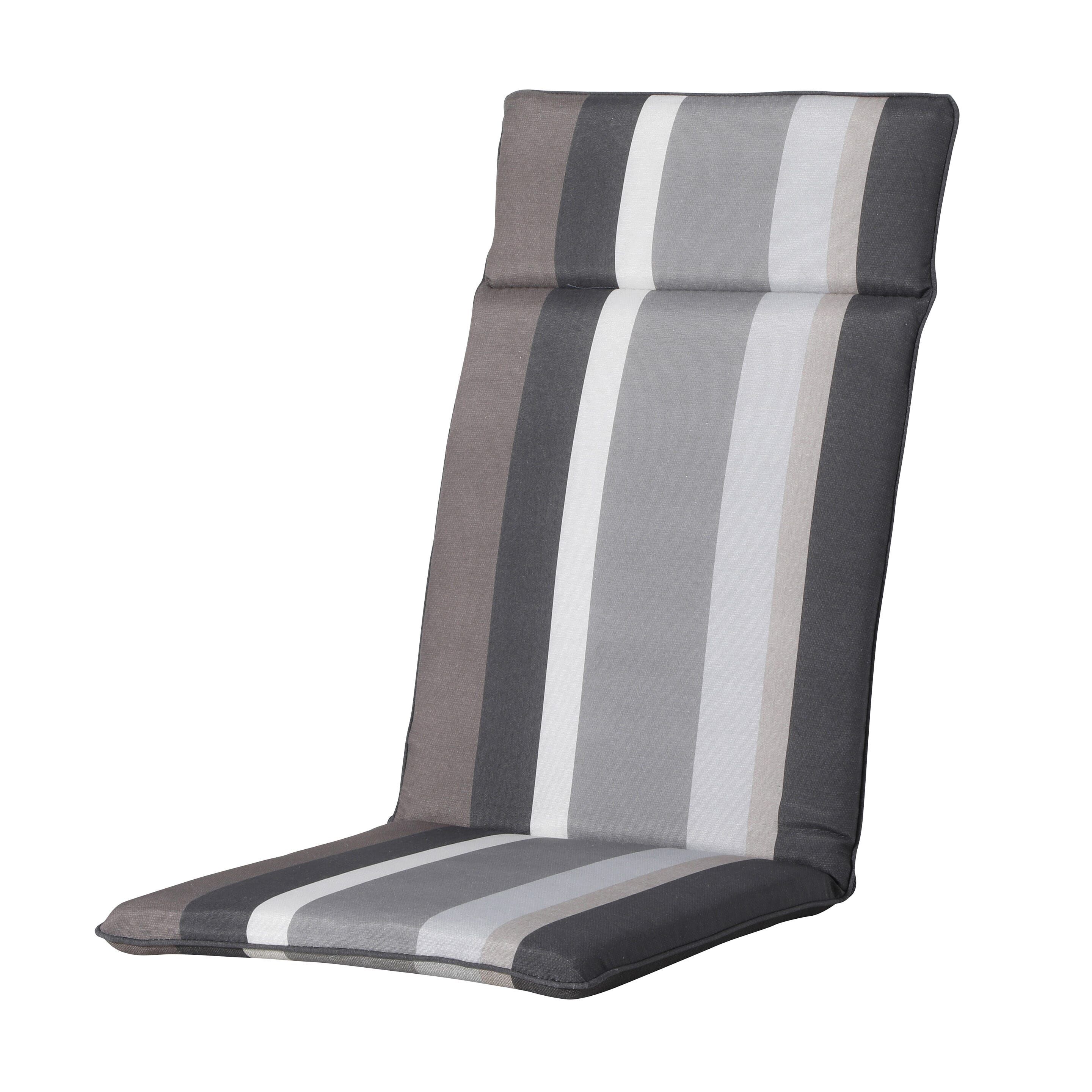 Madison Stripe Grey 120x50 Kissen mit hoher Rückenlehne