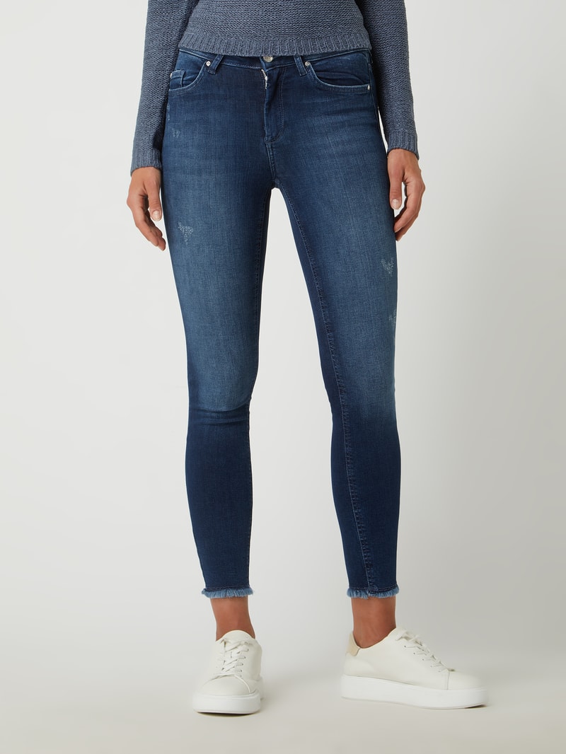 Jeans in schmaler Passform mit Stretch-Anteil Modell 'Blush' in dunkelblau