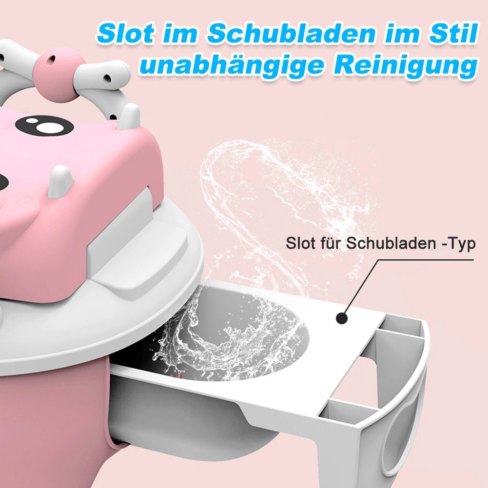 OSTWOLKE Toilettentrainer Toilette Baby Kinder Lerntöpfchen Toilettensitz Toilettentrainer, kinderpflege-Set - Töpfchen; Toilettensitz und Tritthocker