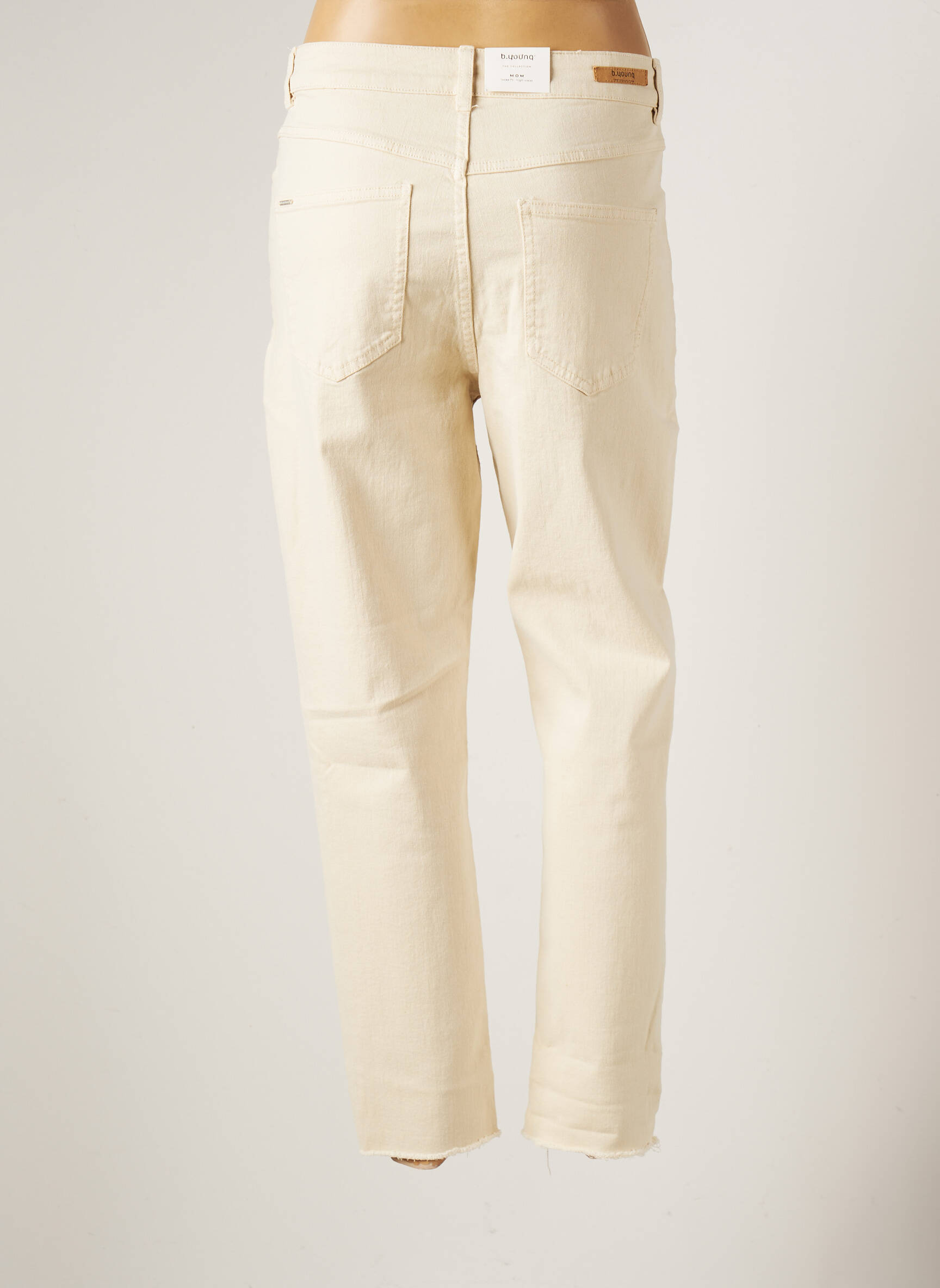 B Young Jean Mom Femme couleur beige