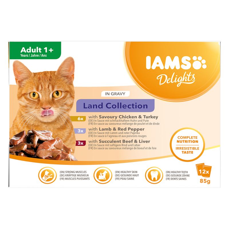 IAMS Delights Adult Land Mix in Sauce zu TOP-Preisen | bitiba %