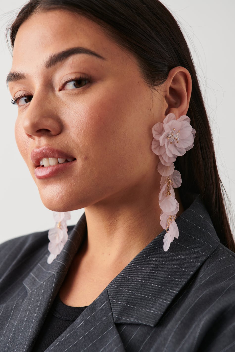 Hanging flower earrings