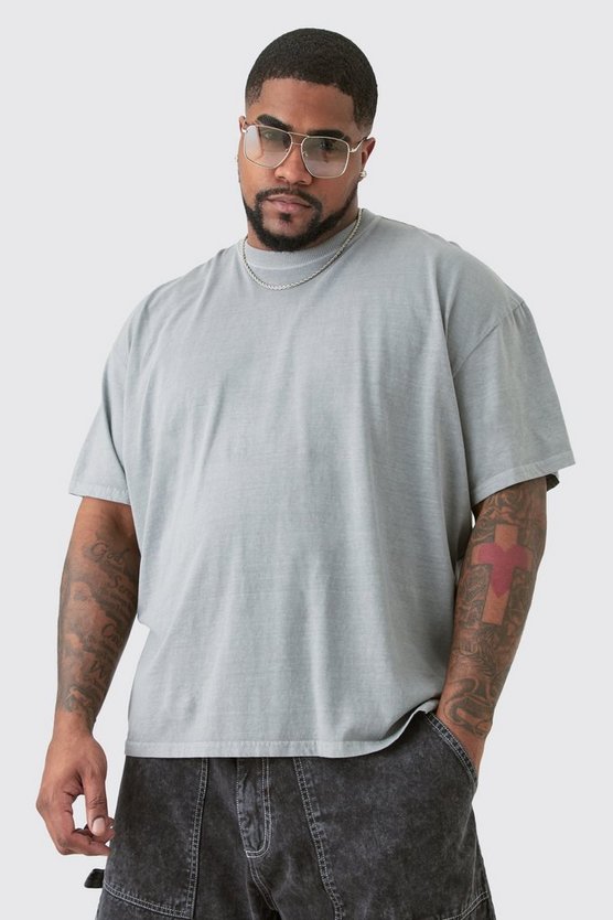 Plus graues T-Shirt mit 1999 Print