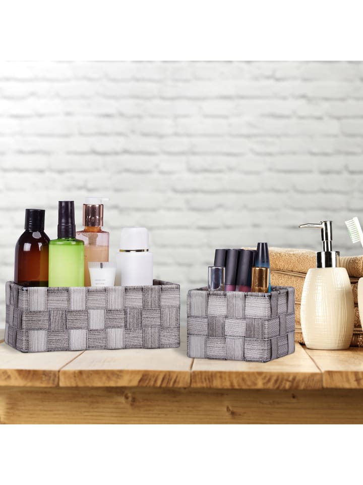 relaxdays 6-tlg. Aufbewahrungskorb Set in Braun günstig kaufen onesize