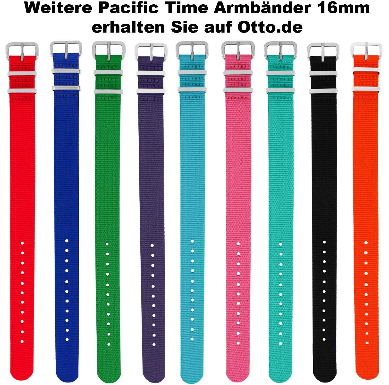Pacific Time Quarzuhr Kinder Armbanduhr First Lernuhr Wechselarmband, Mix und Match Design - Gratis Versand