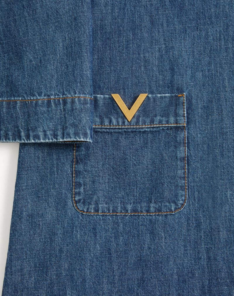 Chambray denim jurk