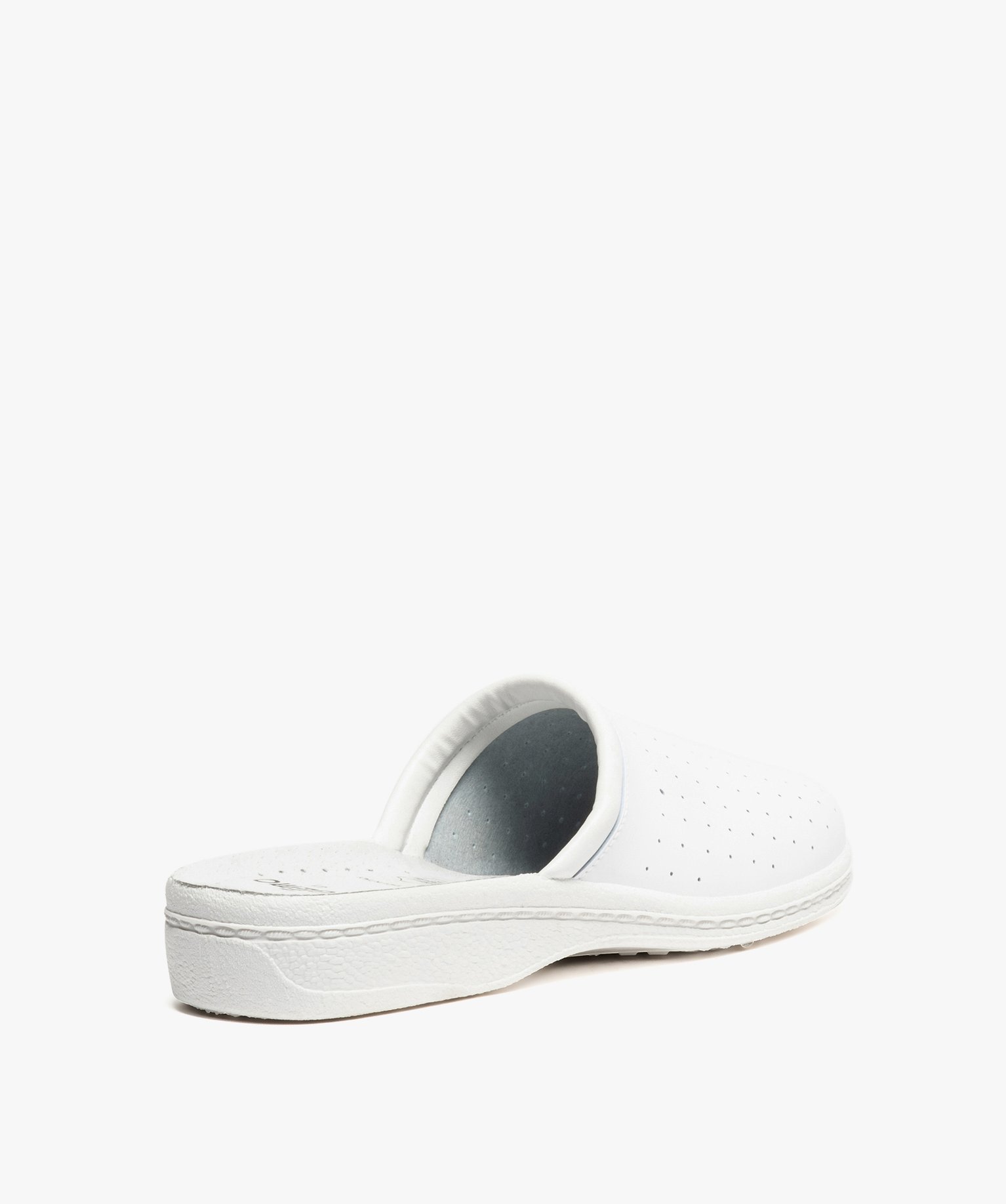 Sabots homme confort dessus uni perforé blanc | GEMO