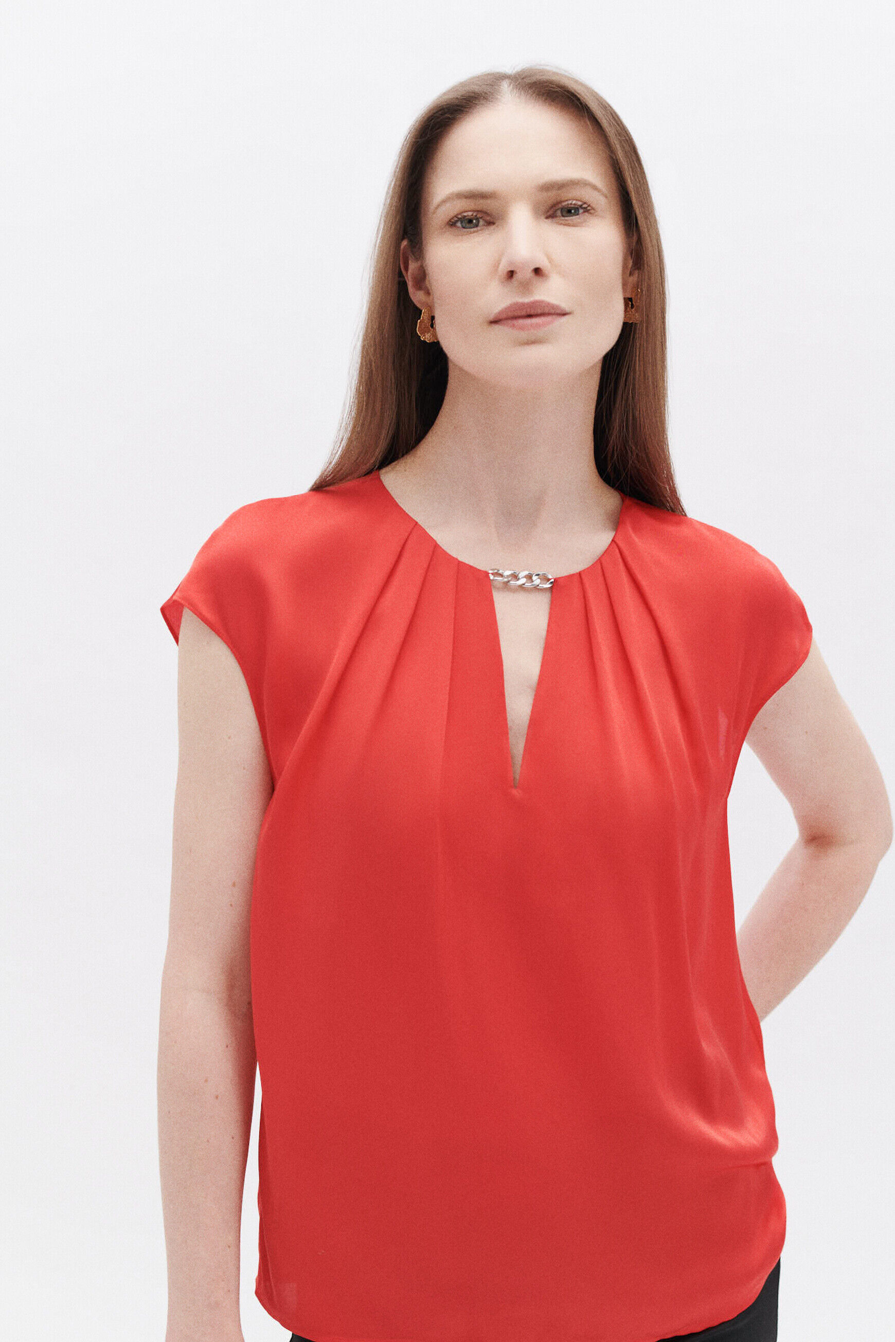 Blouse charlie rouge femme