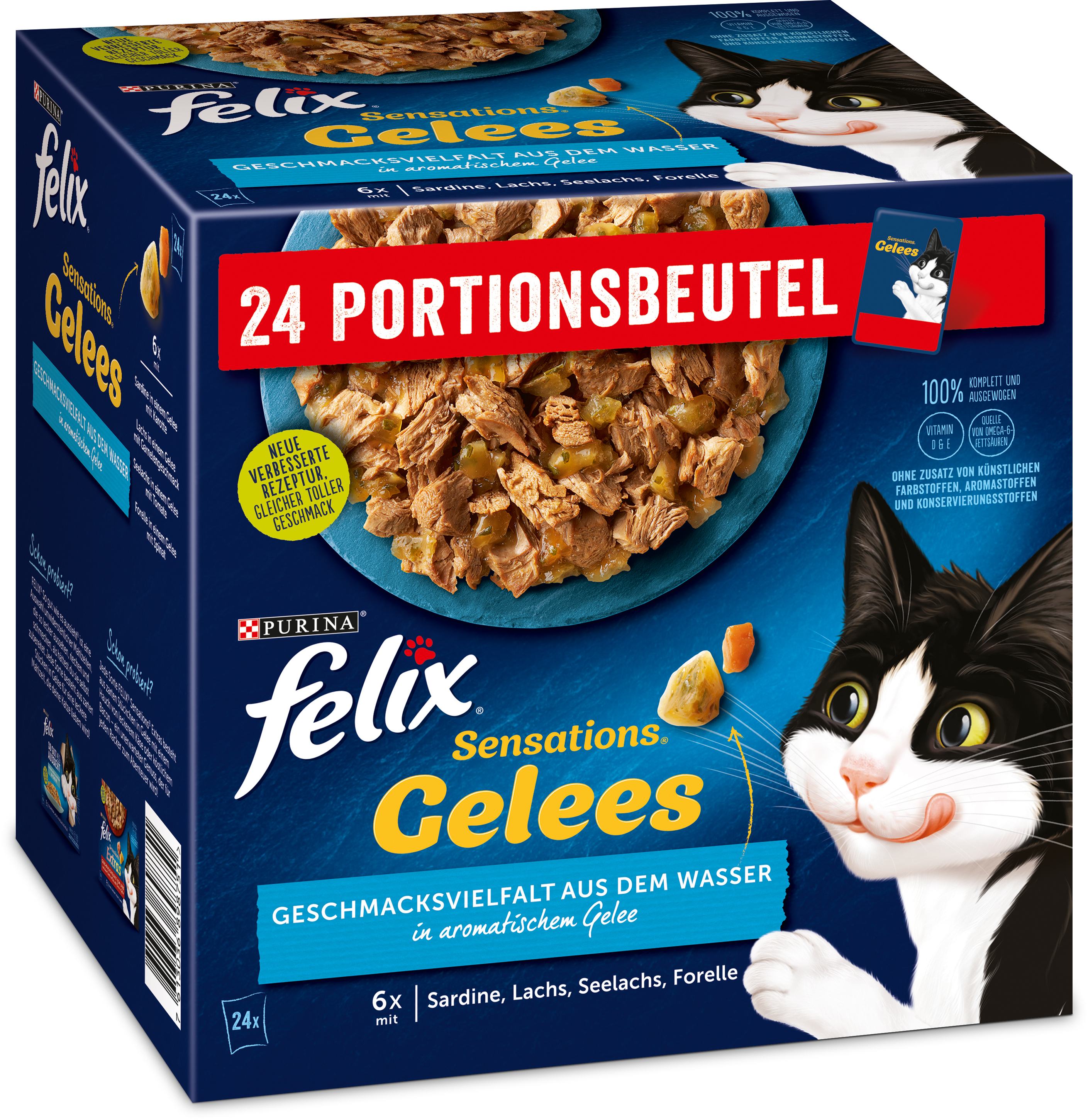 Felix Nassfutter Felix Sensations Gelees 24x85g Geschmacksvielfalt aus dem Wasser