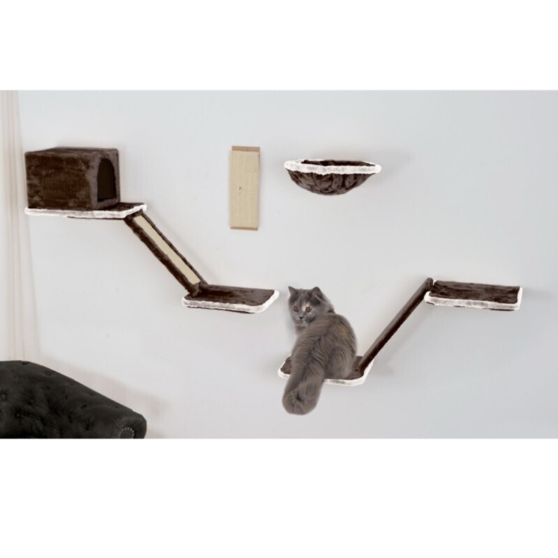 Silvio Design Kratzbäume Silvio Design Katzen-Kletterwand 8-teilig grau
