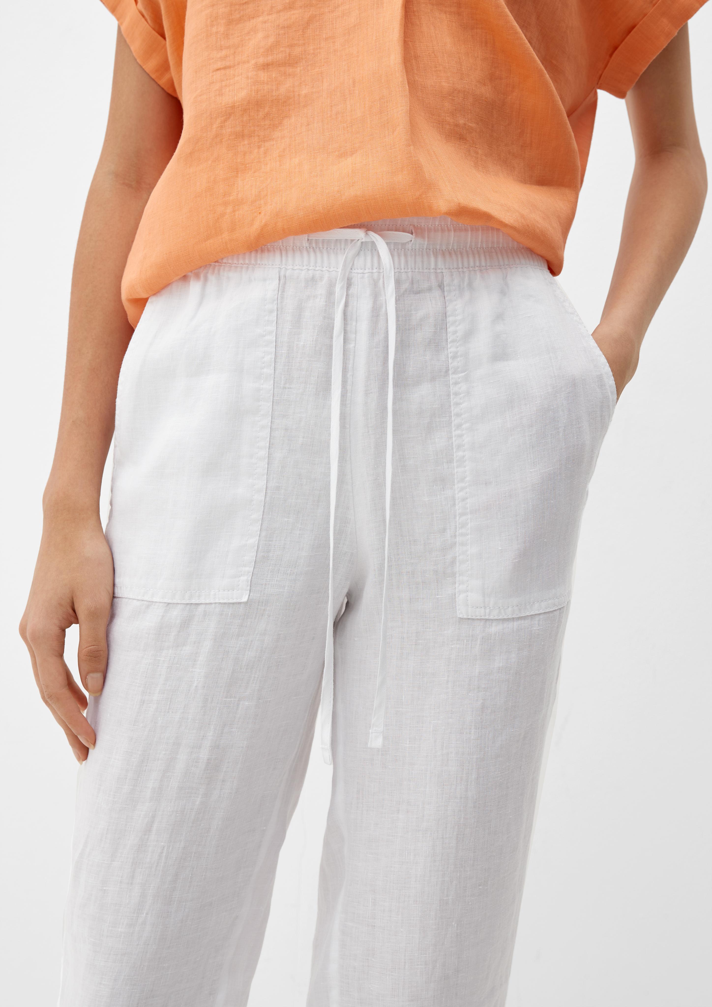 Relaxed: Leinenhose mit Elastikbund  2128991-0100