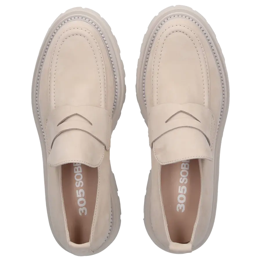 305 SOBE - Loafer LOTTE Nubukleder - beige