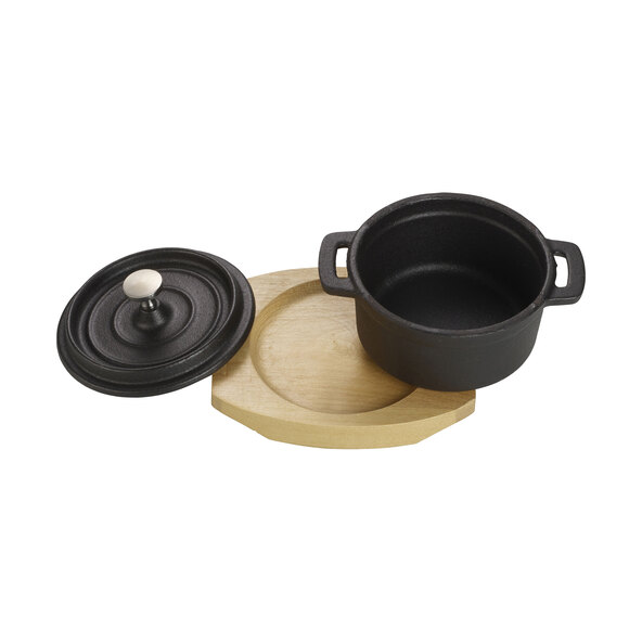 Mini-Kochtopf aus Gusseisen, 4er Set