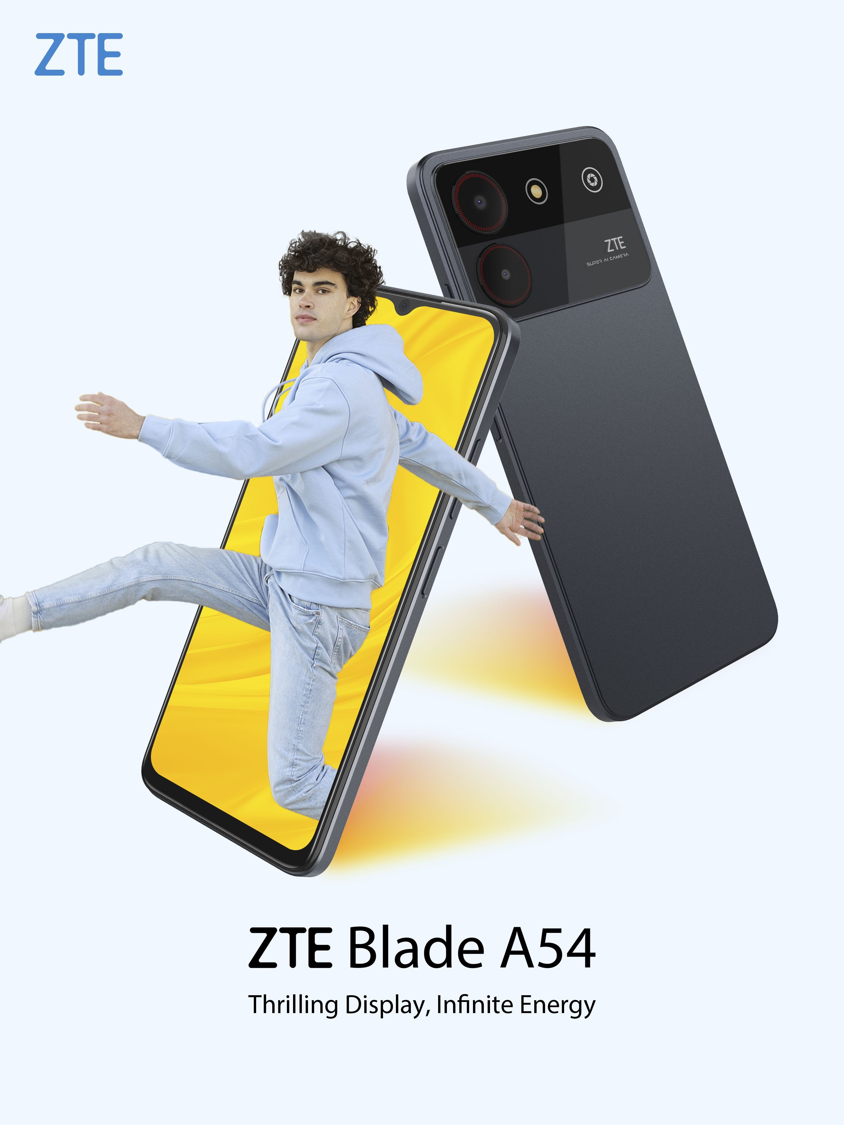 ZTE Blade A54 Smartphone (16,76 cm/6,6 Zoll, 64 GB Speicherplatz, 13 MP Kamera)