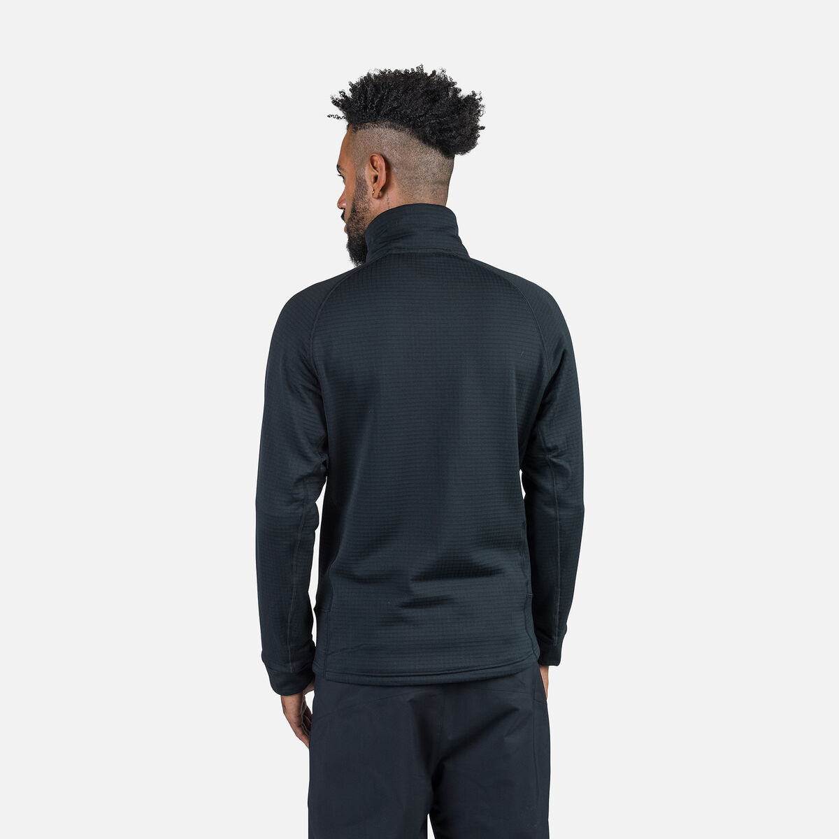 Herrenfleecejacke mit durchgehendem Reißverschluss Blackside