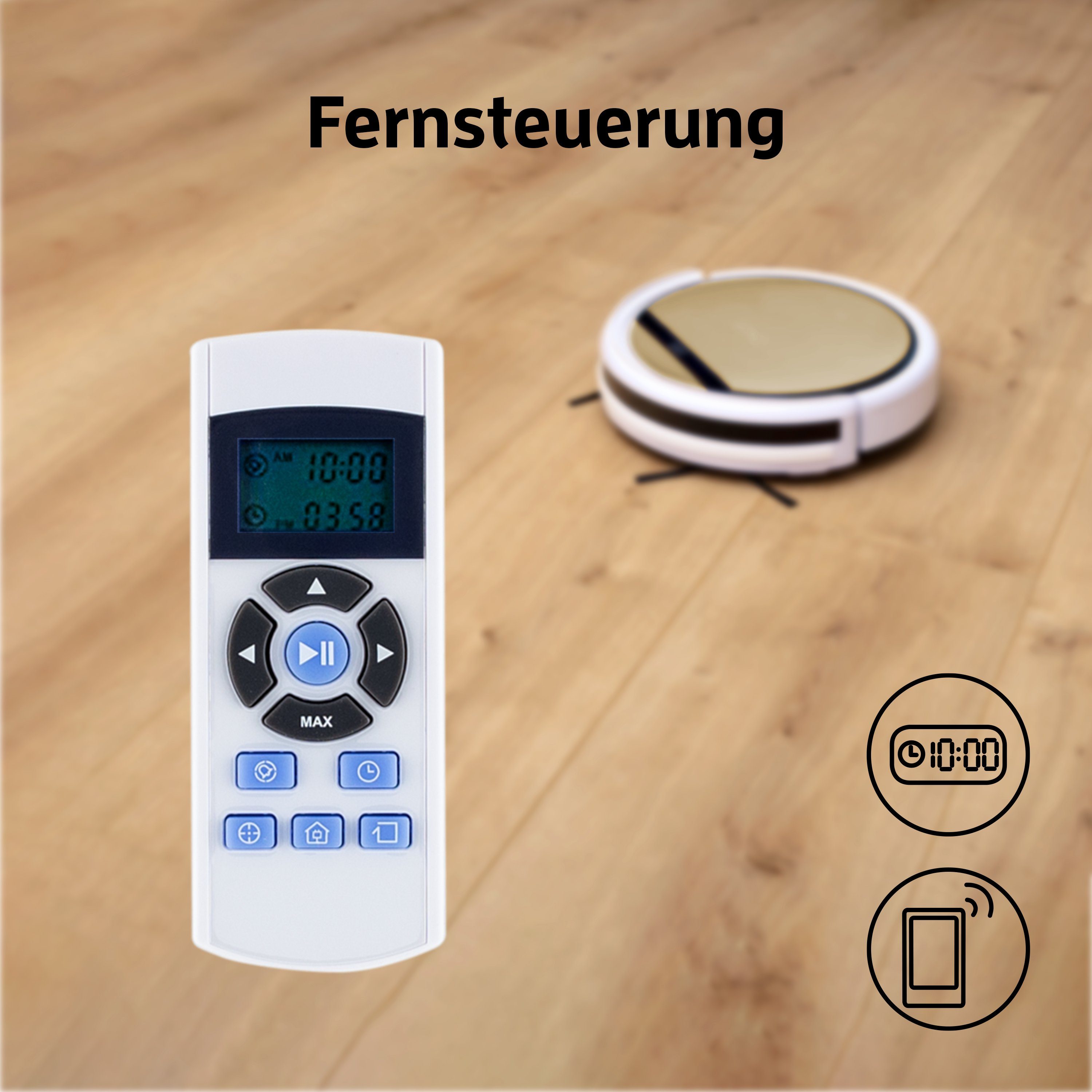 ZACO Nass-Trocken-Saugroboter V5sPro, 22 W, beutellos, Wischfunktion, Fallschutz, Haustiere und Allergiker geeignet, leise