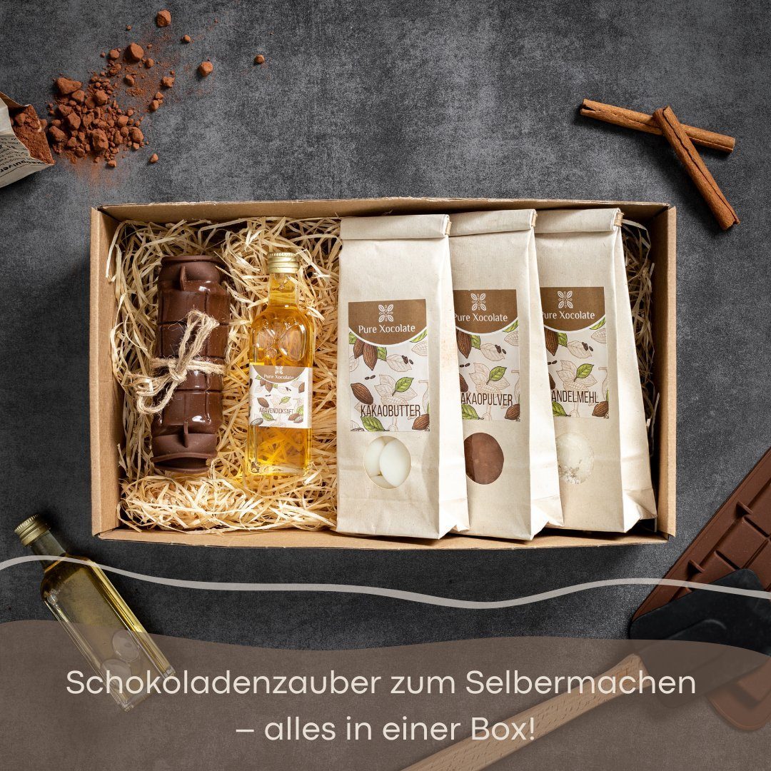 Pure Xocolate Schokoladenform DIY-Schokolade-Set 100% Vegan, (6-tlg), Vegan