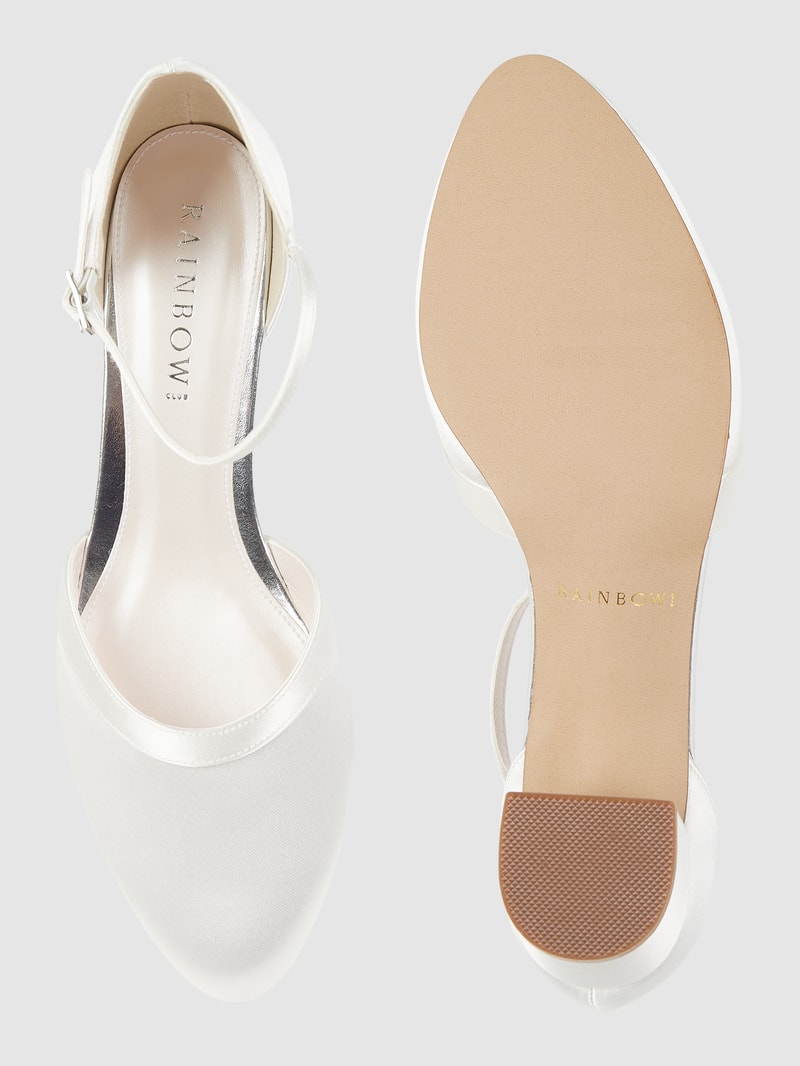 Brautschuhe aus Satin in offwhite