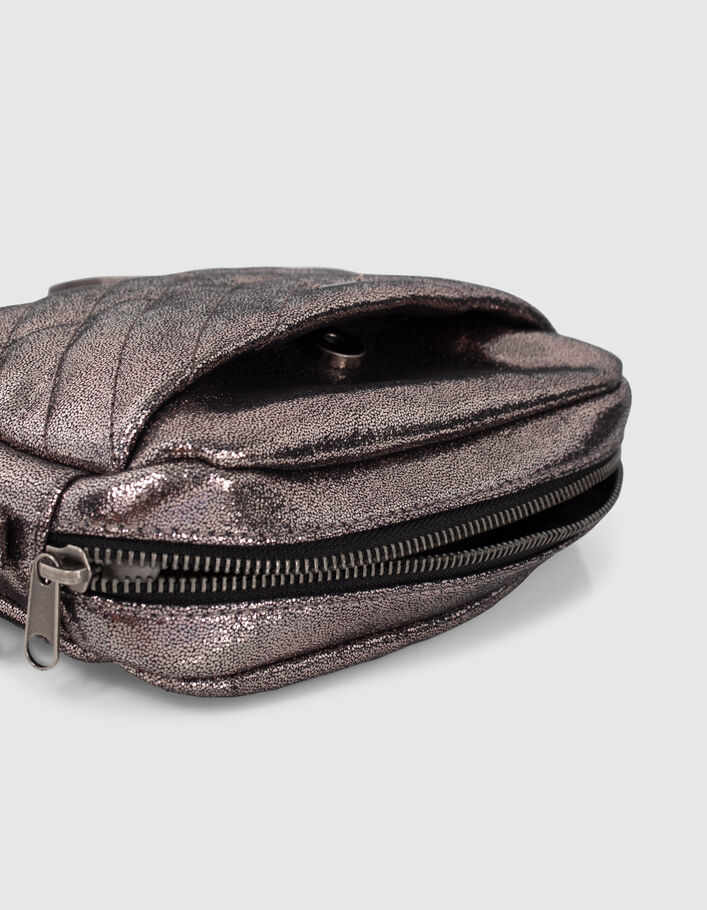 Sac à main gris métallisé fille